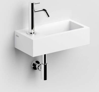 Clou Flush 3 fontein solid surface 36cm links wit mat