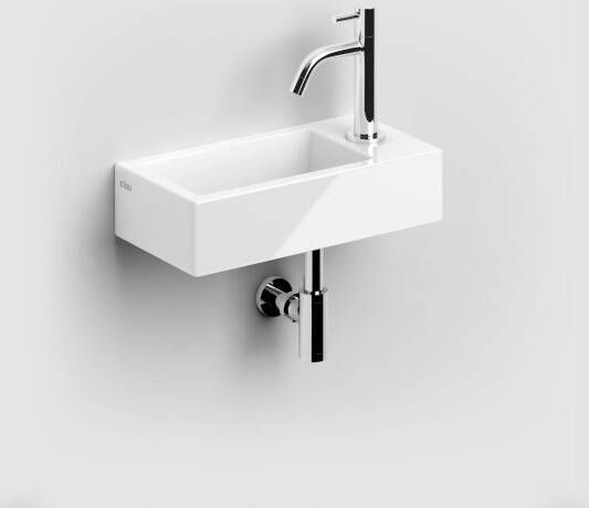 Clou Flush 3 keramische fontein 36cm met kraangat rechts wit glans