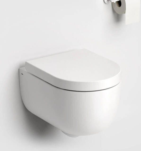 Clou Hammock randloos toilet keramiek 49cm met softclose zitting wit mat