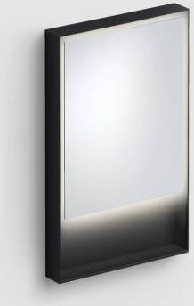 Clou Look at Me spiegel met LED-verlichting 50x80cm zwart mat