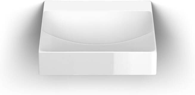 Clou Vale keramische wastafel 50cm met kraangaten wit glans