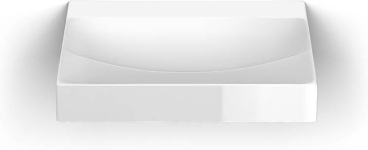 Clou Vale keramische wastafel 70cm met kraangaten wit glans