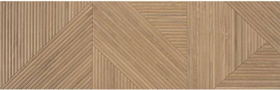 Colorker Wandtegel Tangram 31.6x100 cm Mat Walnut