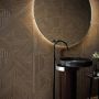 Valence Stripes decor wandtegel 32x100cm bruin donker - Thumbnail 1