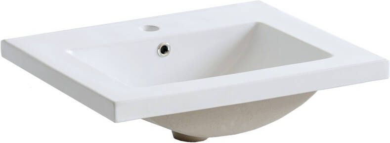 Comad 9060 keramische wastafel 61x46cm wit glans