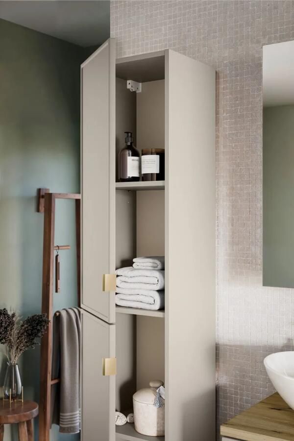 Comad Bella Cashmere kolomkast met 2 deuren 30x25x140cm taupe