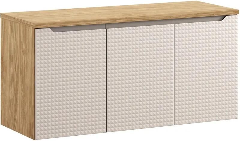 Comad Luxor Beige badmeubel 120cm met 3 deuren en wastafelblad