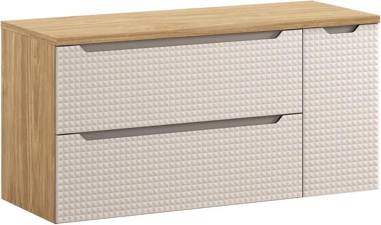 Comad Luxor Beige badmeubel 120cm met deur 30cm en wastafelblad