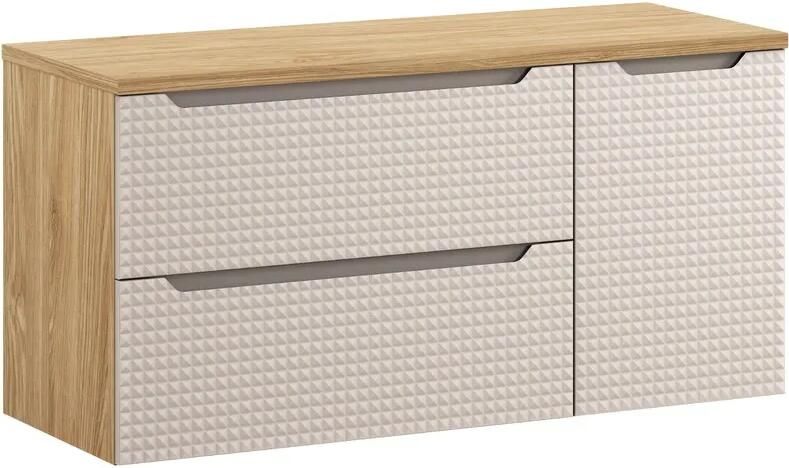 Comad Luxor Beige badmeubel 120cm met deur 40cm en wastafelblad