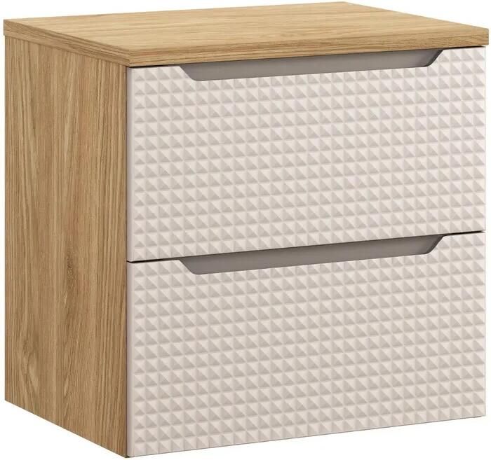 Comad Luxor Beige badmeubel 60cm met 2 lades en wastafelblad