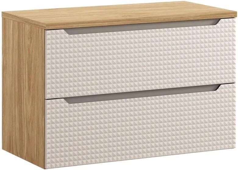 Comad Luxor Beige badmeubel 90cm met 2 lades en wastafelblad