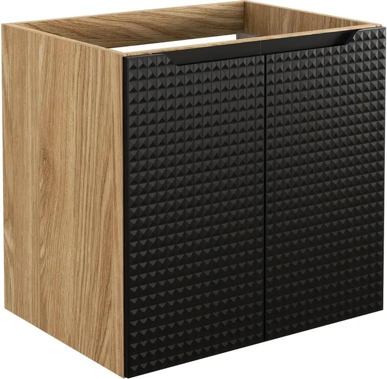 Comad Luxor Black onderkast met 2 deuren 60cm zwart