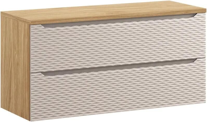 Comad Ocean Beige badmeubel 120cm met 2 lades en wastafelblad