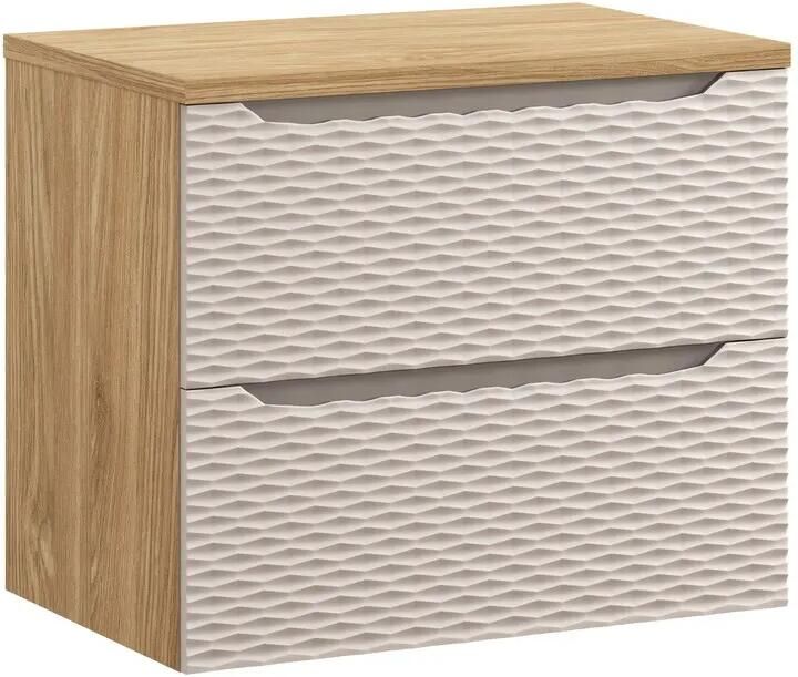 Comad Ocean Beige badmeubel 70cm met 2 lades en wastafelblad