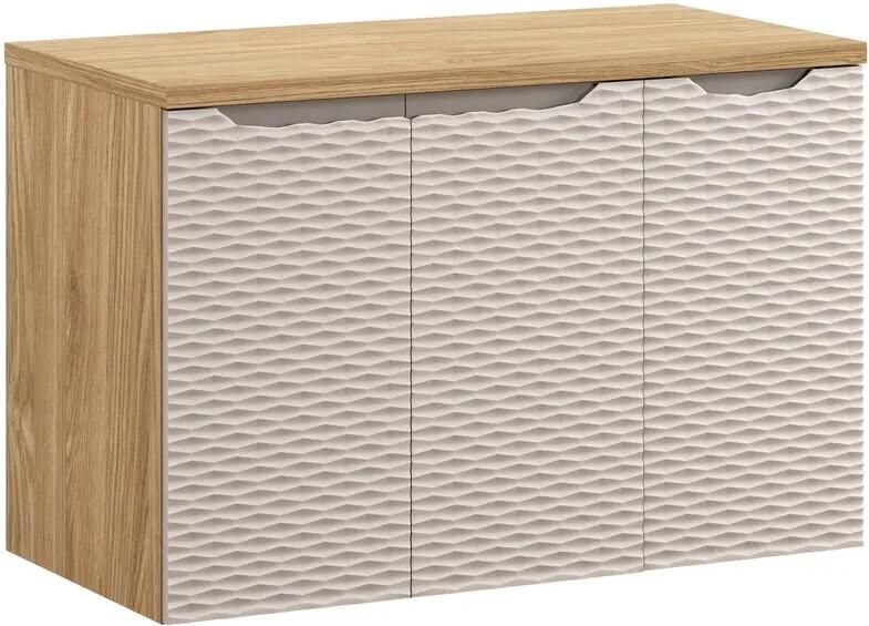 Comad Ocean Beige badmeubel 90cm met 3 deuren en wastafelblad