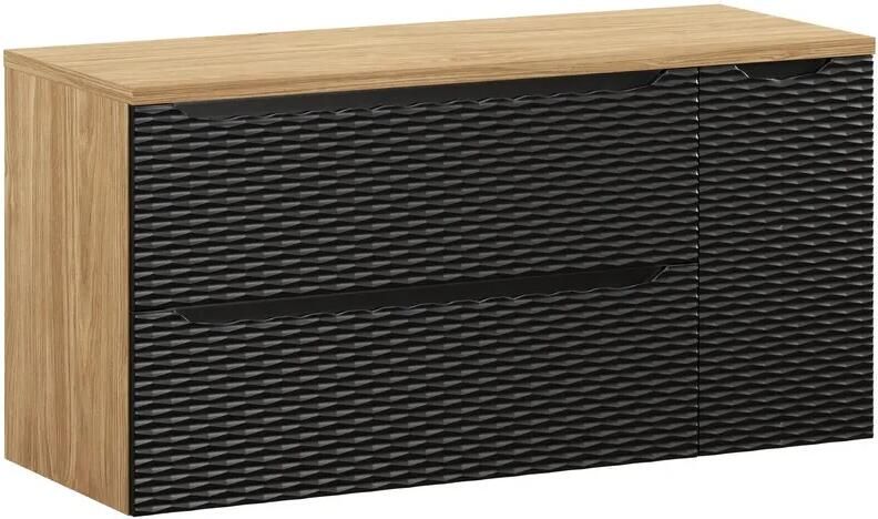 Comad Ocean Black badmeubel 120cm met 30cm deur en wastafelblad