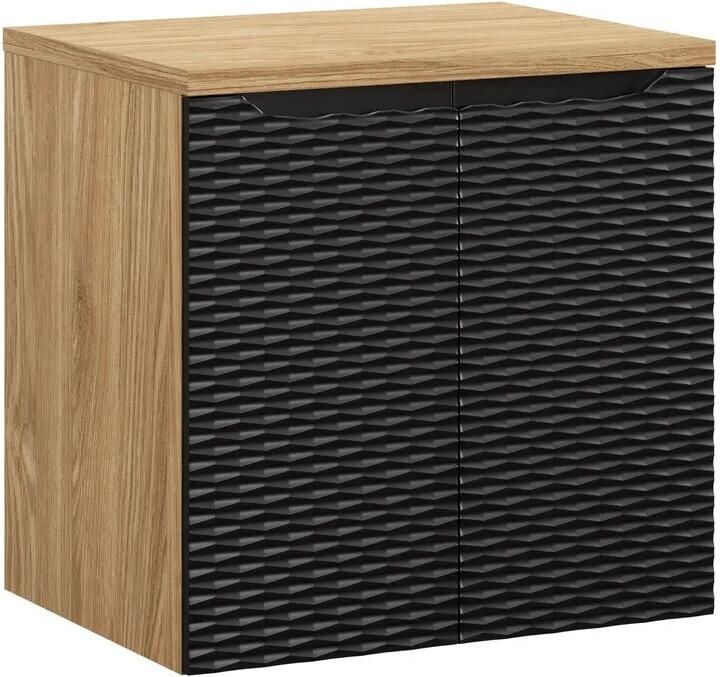 Comad Ocean Black badmeubel 60cm met 2 deuren en wastafelblad