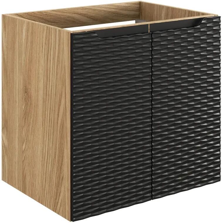 Comad Ocean Black onderkast met 2 deuren 60cm zwart