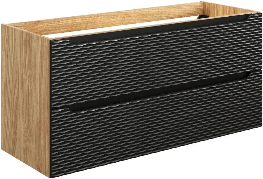 Comad Ocean Black onderkast met 2 lades 120cm zwart