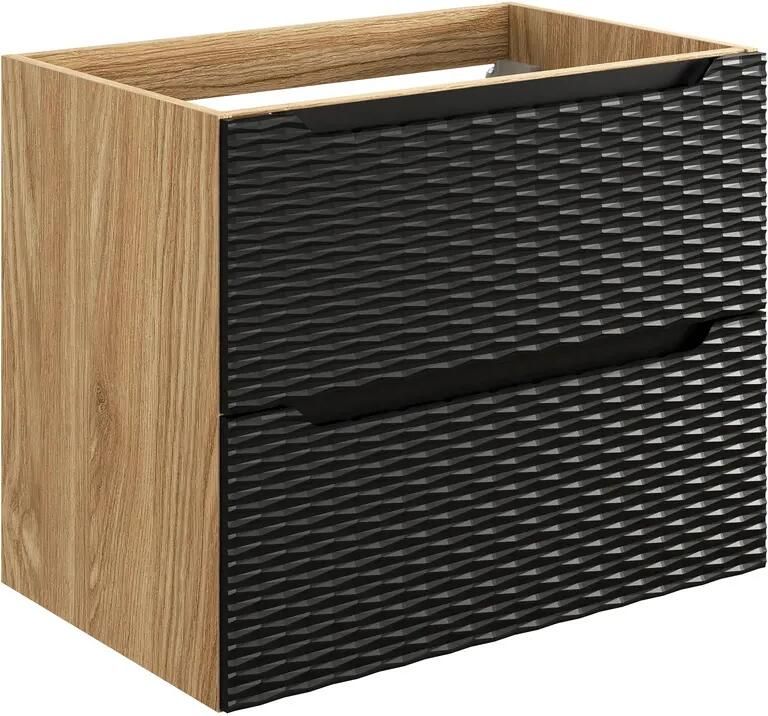 Comad Ocean Black onderkast met 2 lades 70cm zwart