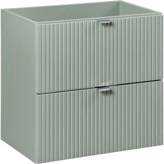Comad Reed Green onderkast ribbelfront met 2 lades 60cm groen