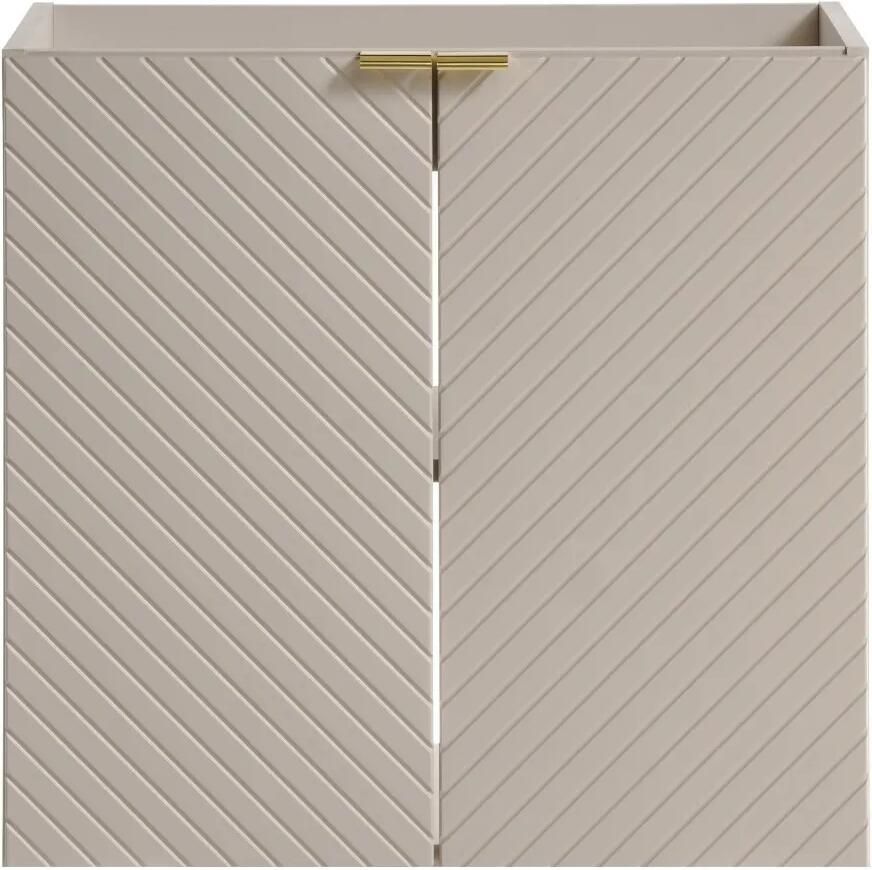 Comad Viva Cashmere onderkast met 2 deuren en visgraatfront 60cm taupe