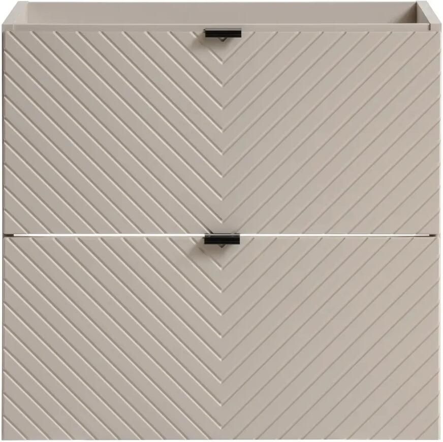 Comad Viva Cashmere onderkast met 2 lades en visgraatfront 60cm taupe