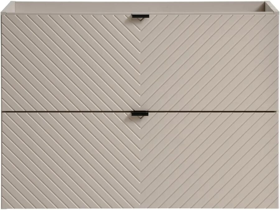 Comad Viva Cashmere onderkast met 2 lades en visgraatfront 80cm taupe