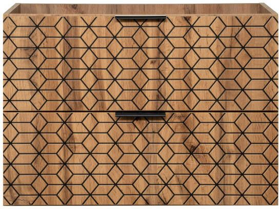 Comad Diamond Wotan onderkast met design 80cm eiken