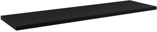 Comad Nova Black wastafel toppaneel 140cm zwart