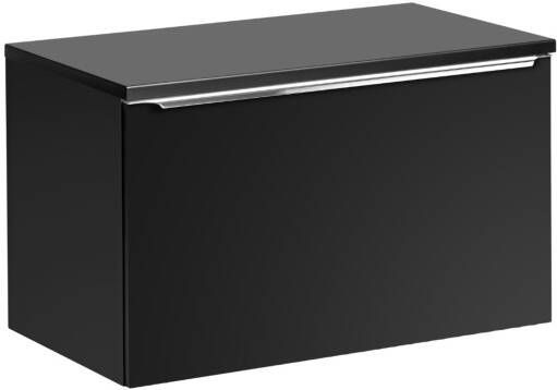 Comad Santa Fe Black badkamermeubel 80cm met toppaneel zwart mat