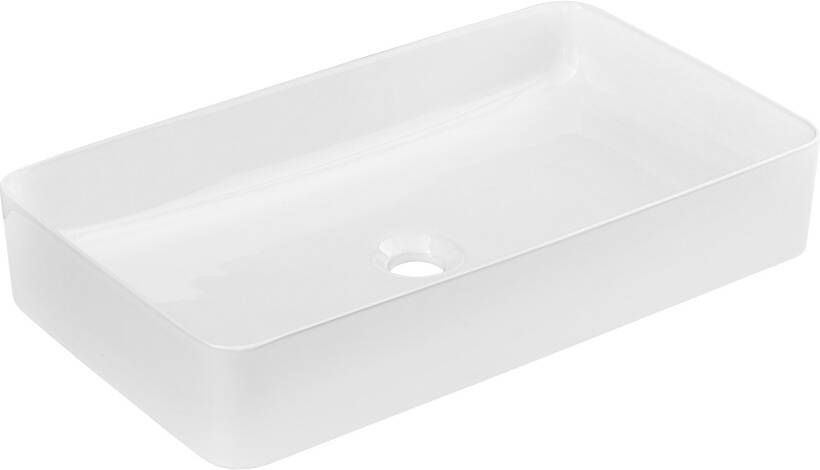 Comad Slim keramische opbouw wastafel 61x34cm wit