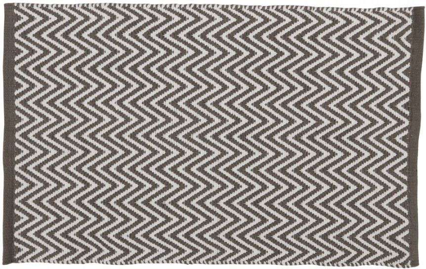 Differnz Devon Badmat 100% katoen Grijs wit 50 x 80 cm 31.110.04