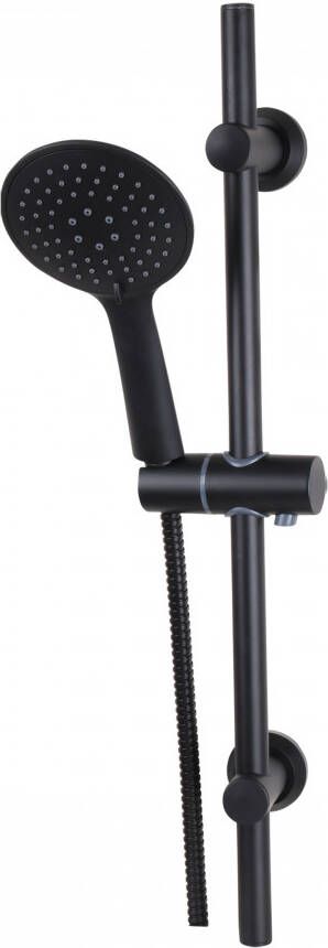 Differnz Glijstangset Deluxe 54 cm Met Handdouche en Doucheslang Zwart