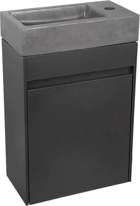 Differnz Hura toiletmeubel grijs met betonnen fontein