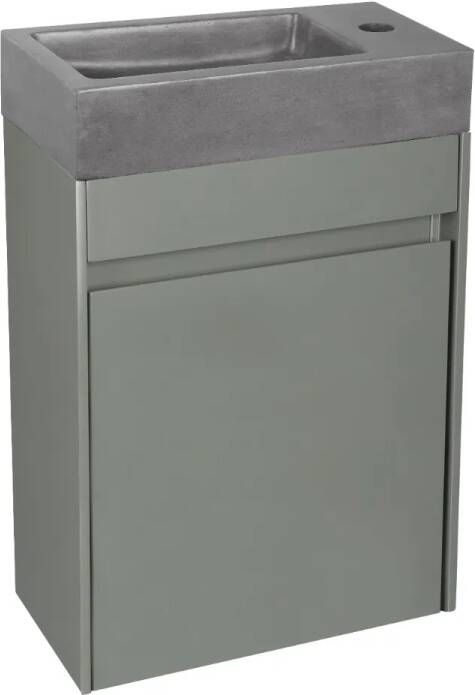 Differnz Hura toiletmeubel groen met betonnen fontein