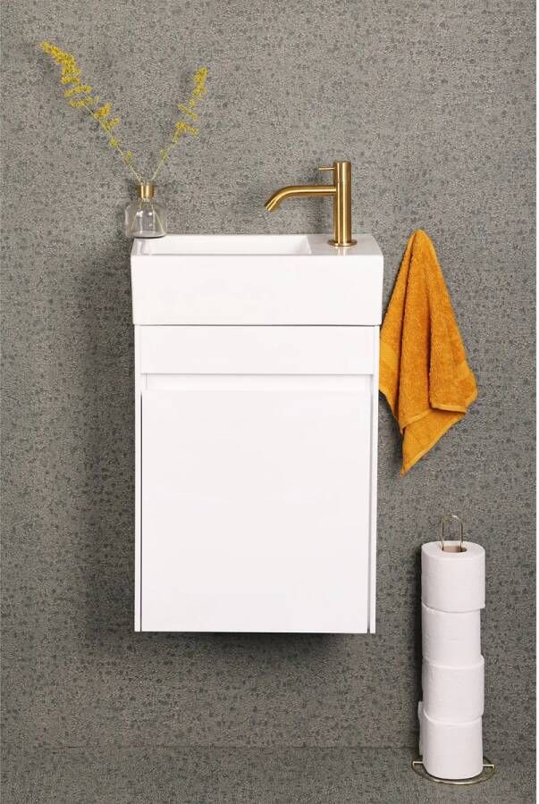 Differnz Hura toiletmeubel wit met keramische fontein wit glans