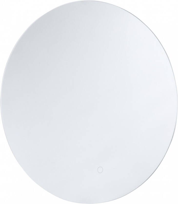 Differnz ronde spiegel met LED verlichting Ø 80 cm zilver