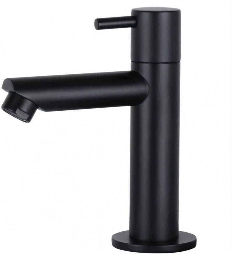 Differnz Mix toiletkraan mat zwart recht fonteinkraan