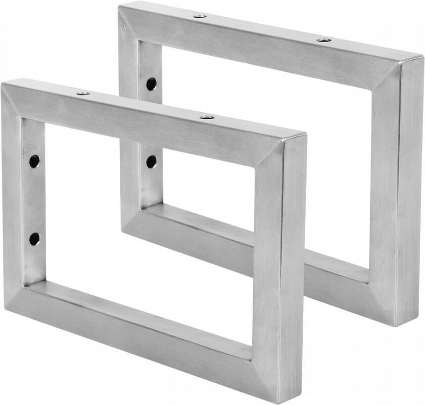 Differnz ophangbeugels voor wastafel 23 x 15 x 2 5 cm RVS