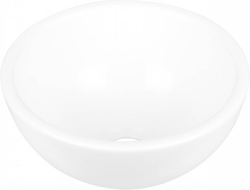Differnz Ruz Waskom 25x25x11.5cm keramiek rond mat wit 36.102.09