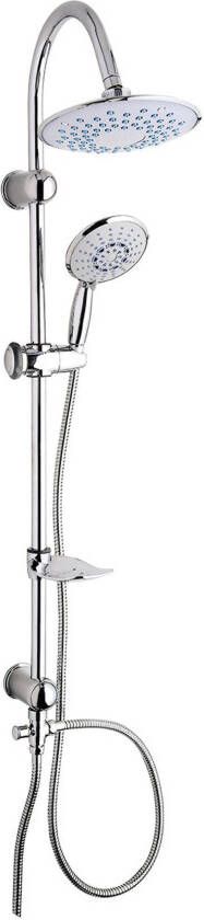 Differnz Trendline doucheset met grote stortdouche en losse handdouche ABS 20 x 20 x 105 cm chroom - Foto 1