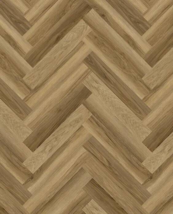 DTG Limited Rigid click PVC visgraat 60x10cm eiken bruin