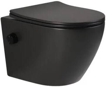 DTG Livorno douche wc met softclose zitting zwart mat