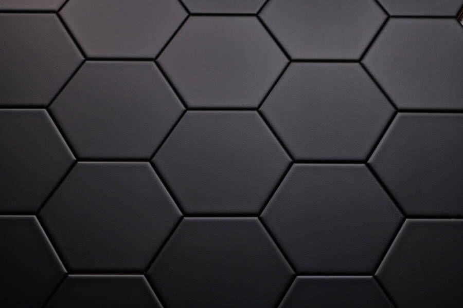 DTG Onda wandtegel hexagon 15x17 zwart mat