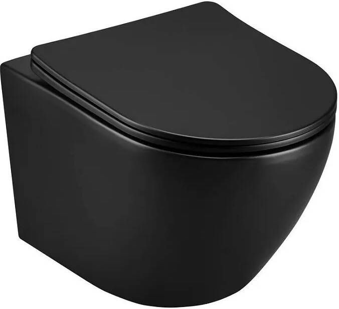 DTG Star randloos toilet met softclose zitting zwart