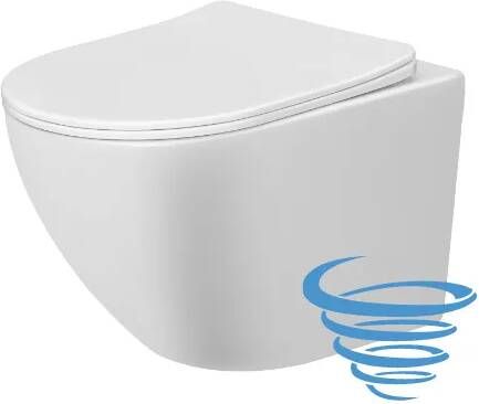 DTG Star randloos toilet met tornadospoeling en softclose zitting wit glans