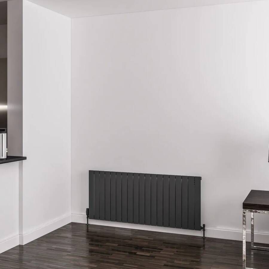 Eastbrook Addington type 10 radiator 140x60cm aluminium 1495W antraciet mat