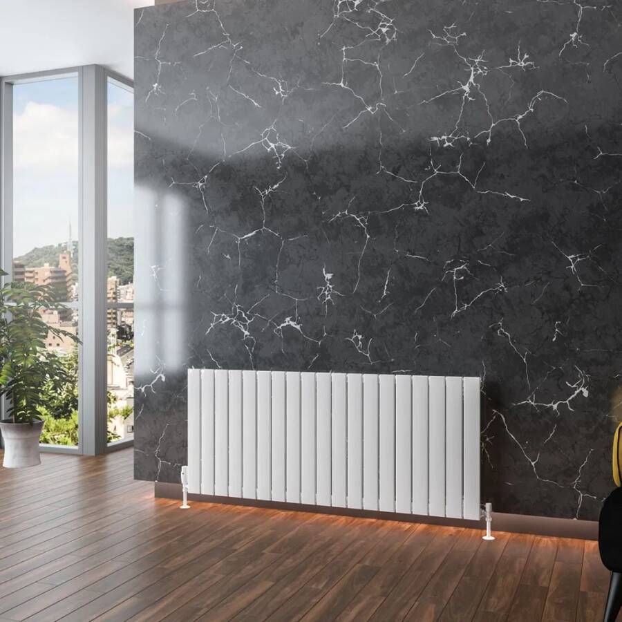 Eastbrook Addington type 10 radiator 140x60cm aluminium 1495W wit glans