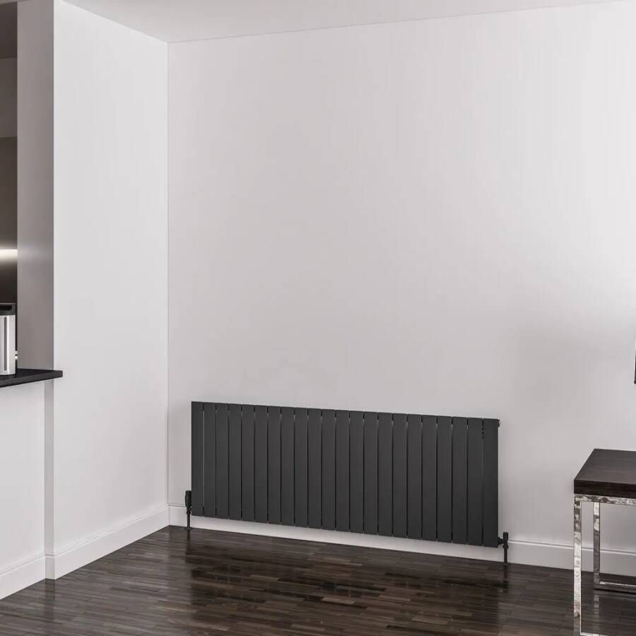 Eastbrook Addington type 10 radiator 160x60cm aluminium 1731W antraciet mat